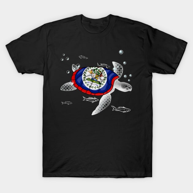 Belize Turtle T-Shirt by Fusti